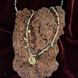 Collier pierre naturelle turquoise