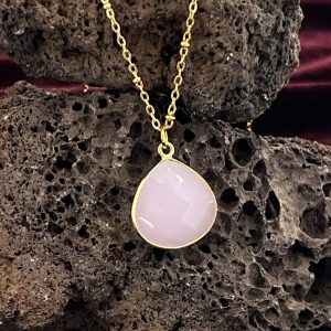 COLLIER JUSTINE QUARTZ ROSE