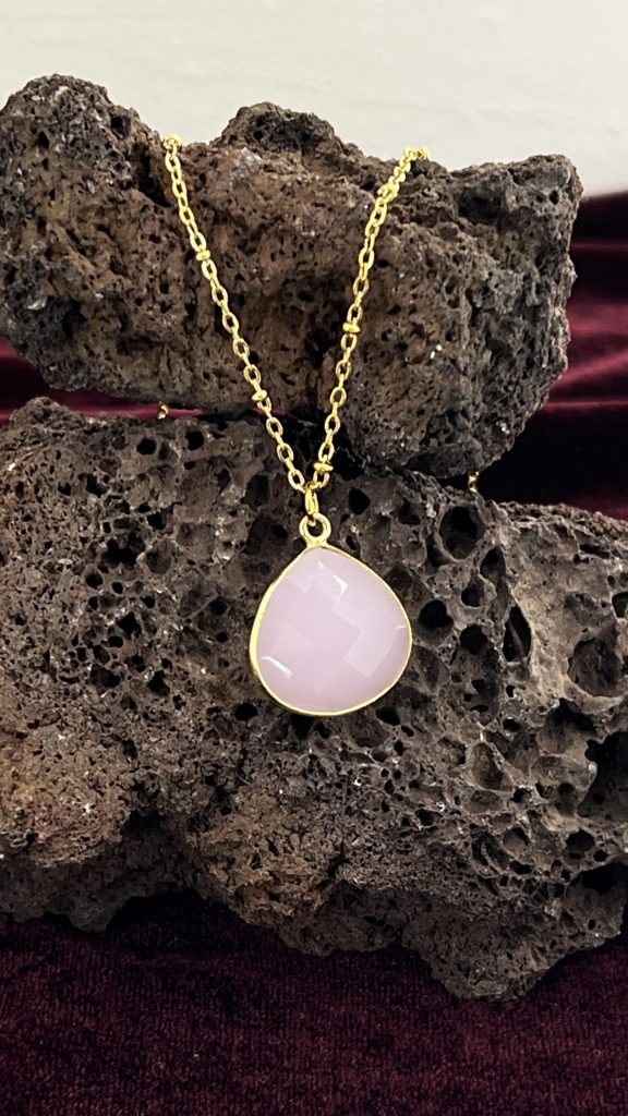 COLLIER JUSTINE QUARTZ ROSE