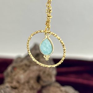 COLLIER CLEMENTINE AMAZONITE
