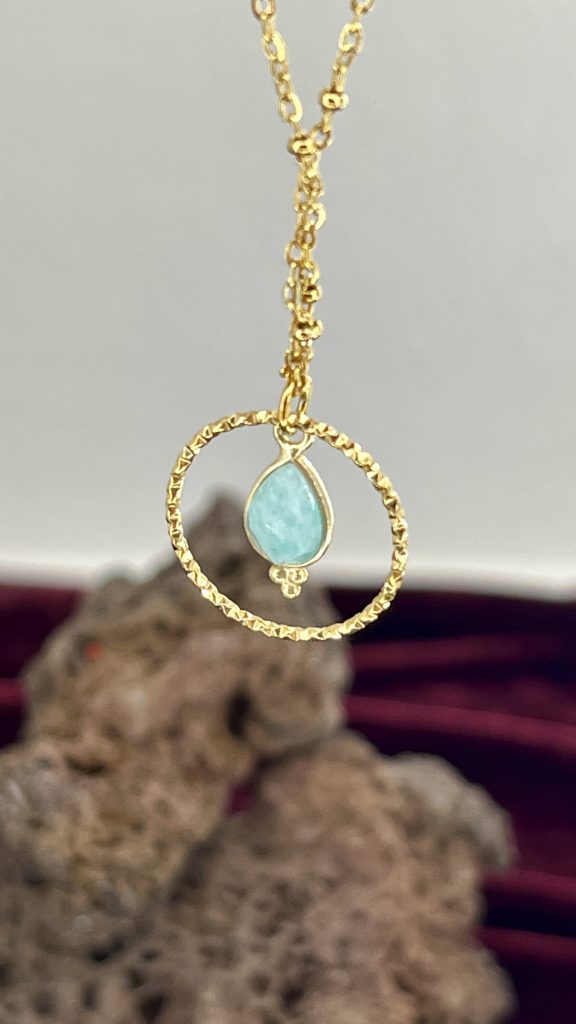 COLLIER CLEMENTINE AMAZONITE