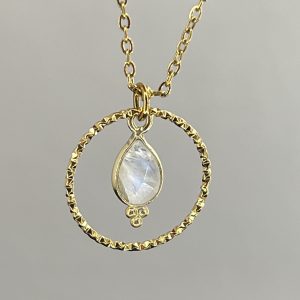Collier en Pierre de Lune Arc-en-ciel
